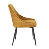 Lumisource Diana Chair in Black Metal and Golden Yellow Velvet, PK 2 CH-DIANA BKVY2